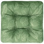 vidaXL Coussin de palette à motif de feuilles 58x58x10 cm tissu oxford