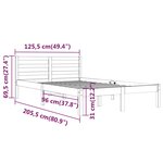 vidaXL Cadre de lit sans matelas bois de pin massif 120x200 cm