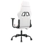 vidaXL Chaise de jeu de massage Blanc et rose Similicuir
