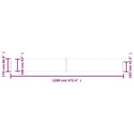 vidaXL Auvent latéral rétractable de patio 170x1200 cm Marron