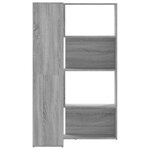 vidaXL Bibliothèque d'angle à 4 niveaux sonoma gris bois d'ingénierie