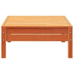 vidaXL Canapé de jardin 3 places repose-pied cire marron bois massif