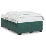vidaXL Cadre de lit Vert foncé 120x200 cm Velours