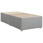 vidaXL Sommier à lattes de lit et matelas Gris clair 90x190 cm Tissu