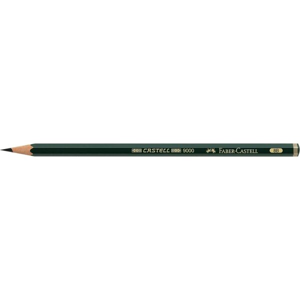 Crayon papier 9000 hexagonal mine 2mm 8B x 12 FABER-CASTELL