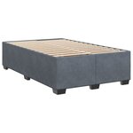 vidaXL Cadre de lit gris foncé 120x190 cm velours