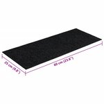 vidaXL Tapis d'escalier autocollants Rectangulaire 15 Pièces 60x25cm Noir