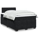 vidaXL Sommier à lattes de lit avec matelas Noir 120x200 cm Velours