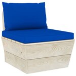 vidaXL Salon de jardin palette 6 Pièces avec coussins bois d'épicéa