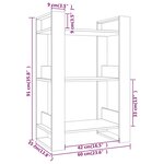 vidaXL Bibliothèque/Cloison Marron miel 60x35x91 cm Bois massif