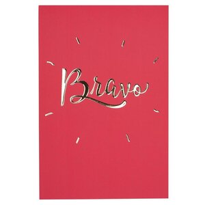Carte bravo rouge et or - draeger paris