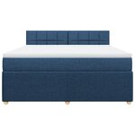 vidaXL Sommier à lattes de lit avec matelas Bleu 180x200 cm Tissu