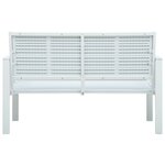 vidaXL Banc de jardin 120 cm PEHD Blanc Aspect de bois