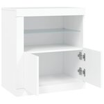 vidaXL Buffet avec lumières LED blanc 60 5x37x67 cm