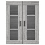 vidaXL Buffet haut Sonoma gris 69 5x34x180 cm Bois d'ingénierie