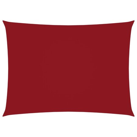 vidaXL Voile de parasol Tissu Oxford rectangulaire 3 5x5 m Rouge