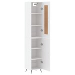 vidaXL Buffet haut Blanc 34 5x34x180 cm Bois d'ingénierie