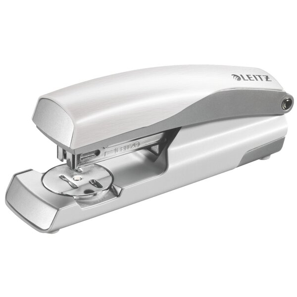 Agrafeuse de bureau leitz style métal brossé blanc - capacité 30 feuilles