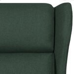 vidaXL Fauteuil de massage Vert foncé Tissu