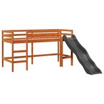 vidaXL Lit mezzanine enfants et tour blanc/noir 90x200 cm pin massif