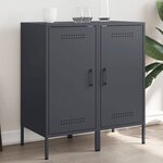 vidaXL Buffets 2 Pièces anthracite 36x39x79 cm acier laminé à froid