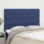 vidaXL Têtes de lit 4 Pièces Bleu 72x7x78/88 cm Tissu