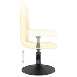 vidaXL Chaises pivotantes à manger lot de 2 crème velours