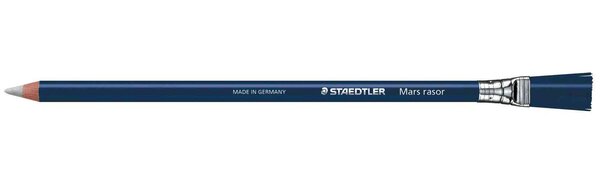 Crayon gomme Mars rasor bleu avec embout balai STAEDTLER