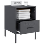 vidaXL Tables de chevet 2 Pièces anthracite 36x39x50 5 cm