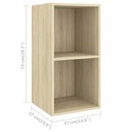 vidaXL Meubles TV muraux 2 Pièces Chêne sonoma Bois d'ingénierie