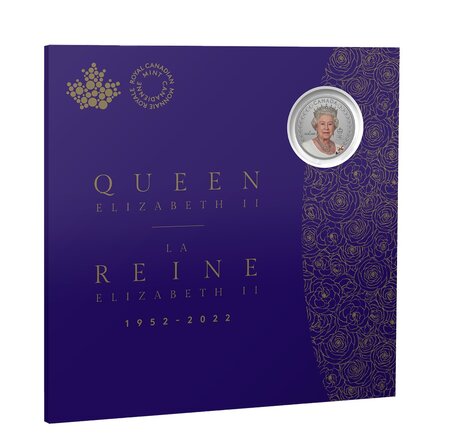 Pièce de monnaie 5 Dollars Canada Portrait de la reine Elisabeth II 2022 – Argent BE mat