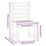 vidaXL Chaises de jardin lot de 2 blanc 50x48x91 5 cm bois massif pin