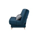 COMFORT BULTEX Clic clac 3 places - Tissu Bleu - 192 x 95 x 101 - MONA