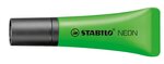 Filet de 3 Surligneurs NEON Tendance Pte Biseautée 2- 5 mm Vert STABILO