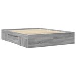 vidaXL Cadre de lit sonoma gris 160x200 cm bois d'ingénierie