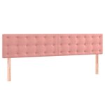 vidaXL Sommier à lattes de lit avec matelas Rose 200x200 cm Velours