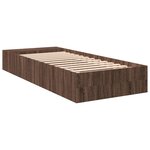 vidaXL Cadre de lit chêne marron 75x190 cm bois d'ingénierie