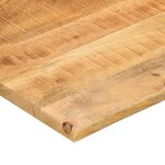 vidaXL Dessus de bureau avec courbe 100x60x2 5 cm manguier massif brut