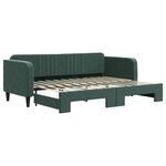 vidaXL Lit de jour avec lit gigogne vert foncé 80x200 cm velours