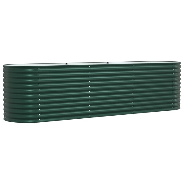vidaXL Jardin surélevé vert 320x80x81 cm en acier galvanisé