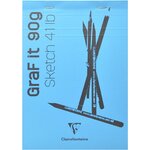 Bloc Agrafé GraF'it 80 Feuilles Dessin Croquis Uni 10 5x14 8 cm 90g Couleur Aléatoire CLAIREFONTAINE