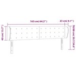 vidaXL Tête de lit avec oreilles Cappuccino 163x23x78/88 cm Similicuir