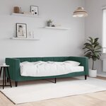 vidaXL Lit de jour avec matelas vert foncé 80x200 cm velours