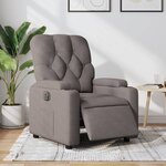 vidaXL Fauteuil inclinable électrique Taupe Tissu