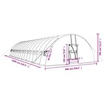 vidaXL Serre avec cadre en acier vert 96 m² 16x6x2 85 m
