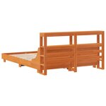 vidaXL Cadre de lit sans matelas cire marron 160x200cm bois pin massif