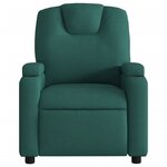 vidaXL Fauteuil de massage inclinable électrique Vert foncé Tissu