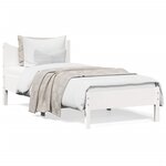 vidaXL Cadre de lit sans matelas blanc 100x200 cm bois de pin massif