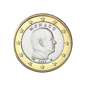 1 euro Monaco 2022 face nationale - Albert II.