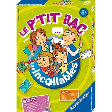 Les incollables le p'tit bac - ravensburger - jeu de société enfants - petit  bac revisité original et fun - des 6 ans - La Poste